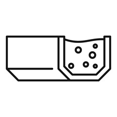 Water gutter icon, outline style