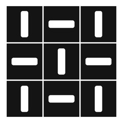 Paving road icon, simple style