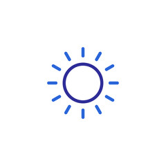 Sun icon vector. Brightness icon vector