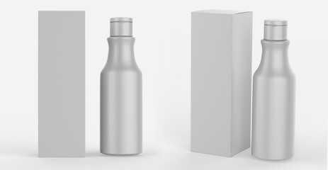 Blank cosmetic bottle for branding and mock up. 3d illustration