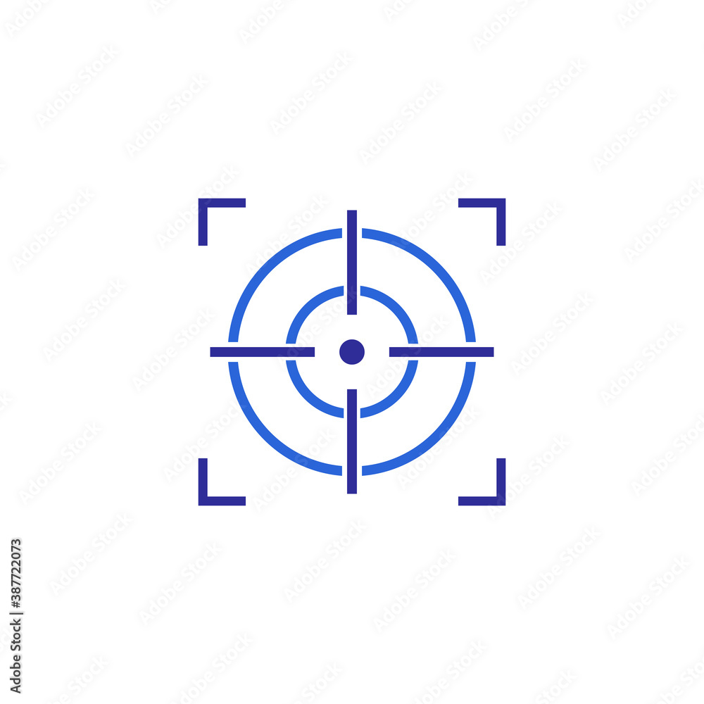 Poster target icon vector. target and arrow vector icon