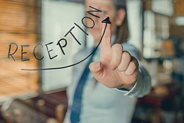 Text sign showing Reception. Business photo text social gathering often for the purpose of...