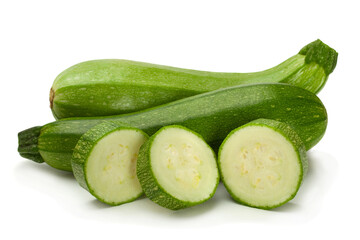 Zuccini vegetable on white