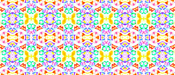 Seamless Aztec Brush or Mexican Pattern. 