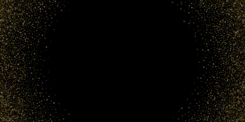 Gold Glitter Stars. Luxury Shiny Confetti.