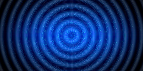 
Gradient blue  hypnosis spiral. Abstract background 