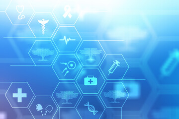 2D illustration medical structure background