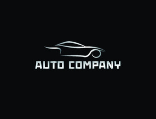 Obraz na płótnie Canvas Car logo in simple line graphic design template vector 