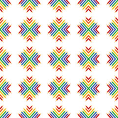 Snowflake pattern of colored pencils, red, blue, purple, yellow, green. Bright, juicy pattern.