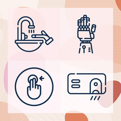 Simple set of variations related lineal icons