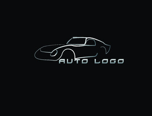 Fototapeta na wymiar Car logo in simple line graphic design template vector 
