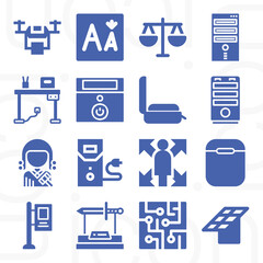 16 pack of appeals  filled web icons set