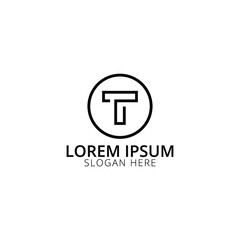 Creative, Modern and Unique T Letter Logo Design Vector Template