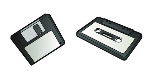 Datenträger: Diskette und Kasette