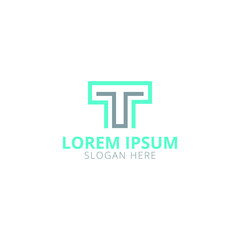 Fototapeta premium Creative, Modern and Unique T Letter Logo Design Vector Template