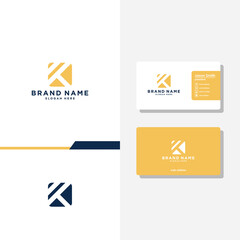 Letter K geometric logo vector designs
