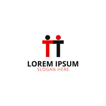Creative, Modern and Unique TT Letter Logo Design Vector Template