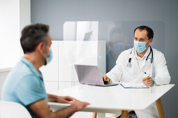 Elder Patient In Doctor Office Or Hospital