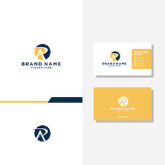 Letter A technology or consulting concept logo designs business card