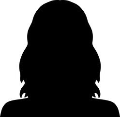 Hand drawn, modern, woman avatar profile icon (or portrait icon). User flat avatar icon, sign, profile female symbol