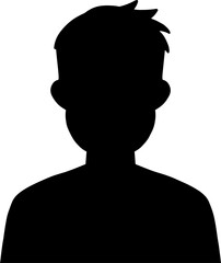 Hand drawn, modern, man avatar profile icon (or portrait icon). User flat avatar icon, sign, profile male symbol
