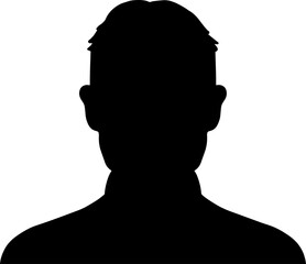 Hand drawn, modern, man avatar profile icon (or portrait icon). User flat avatar icon, sign, profile male symbol