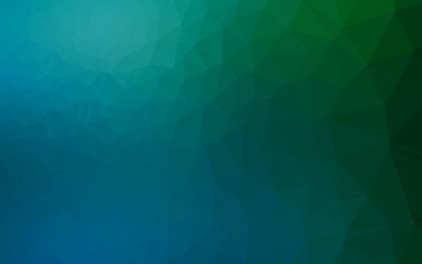 Obraz premium Dark Blue, Green vector blurry triangle template.