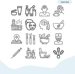 Simple set of purification related lineal icons.