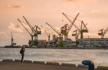 Kobe Port sunset