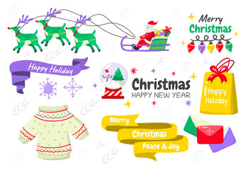 christmas label Vector Logo for banner