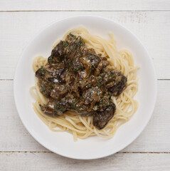Pasta with mushrooms