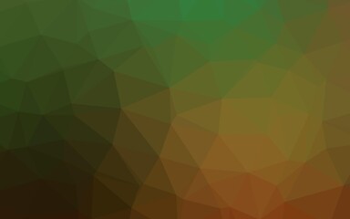 Dark Green, Red vector low poly texture.