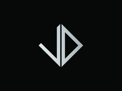 VD square shape gold color logo
