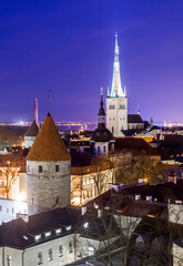 Tallinn, Estonia. The Old Town of Tallinn, capital of Estonia. A World Heritage Site