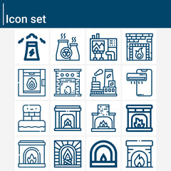 Simple set of hearth related lineal icons.