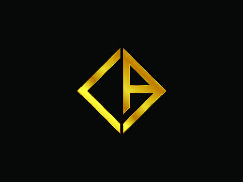 CA square shape gold color logo