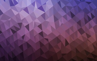 Dark Purple vector abstract polygonal cover.