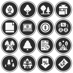 16 pack of gdp  filled web icons set