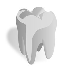 Tooth isolated