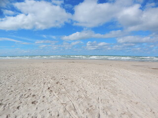 sand beach and blue sky