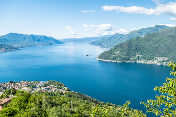 Fototapeta na wymiar Large aerial view of the Lake Maggiore