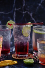 cocktail with lime and mint