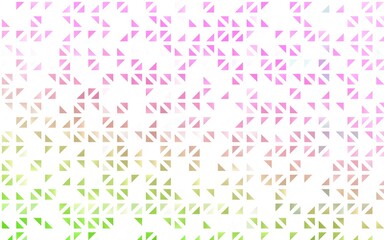 Light Pink, Green vector texture in triangular style.