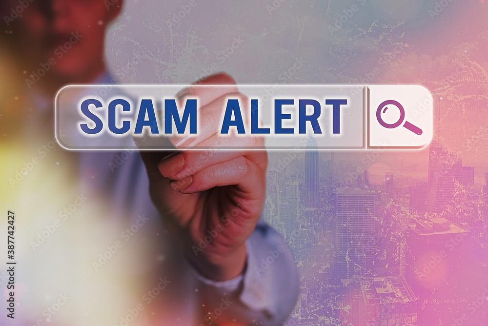 Poster conceptual hand writing showing scam alert. concept meaning unsolicited email that claims the prospe