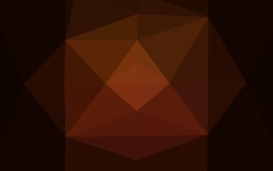 Dark Orange vector triangle mosaic cover.