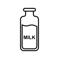 bottle milk glass drink icon
