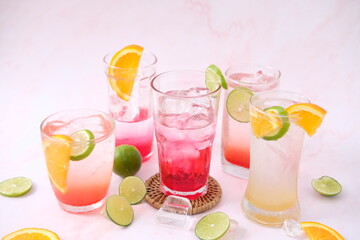 cocktail with lime and mint