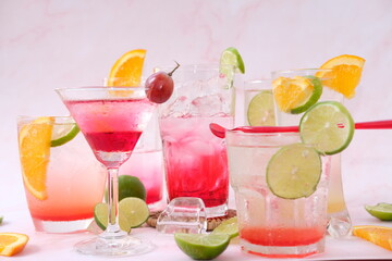 cocktail with fruits