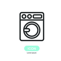Washing Machine icon vector isolated on white background.