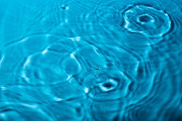 splash of water on a blue background. Abstract wallpaper